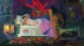 die Kaufmannsfrau und die domovoi 1922 Boris Mikhailovich Kustodiev impressionismus nackt